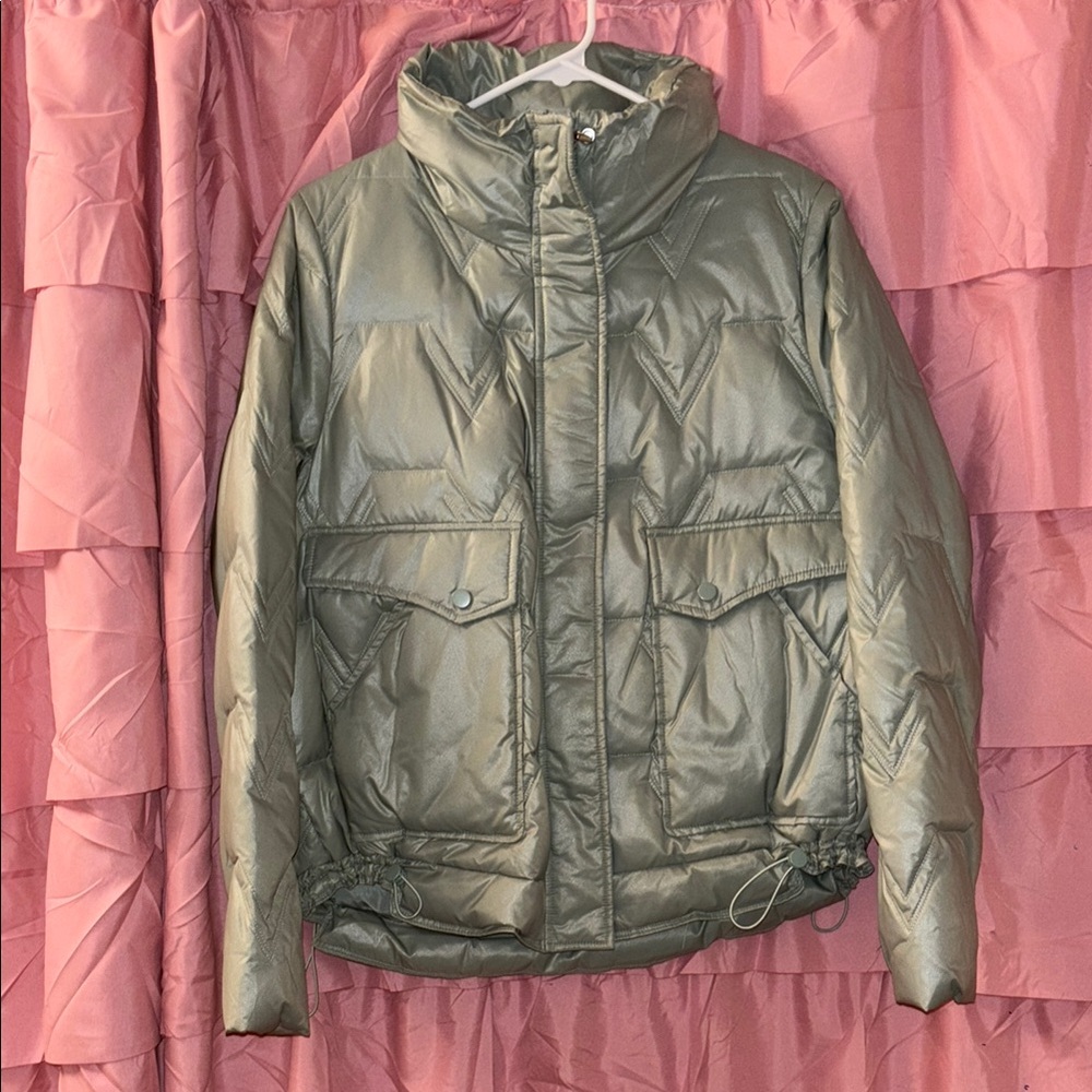 Sage Green SHEIN Women's Puffer Jacket